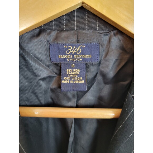 Brooks Brothers Womens Wool Blazer Jacket Size 10 Pinstripe - Picture 4 of 9